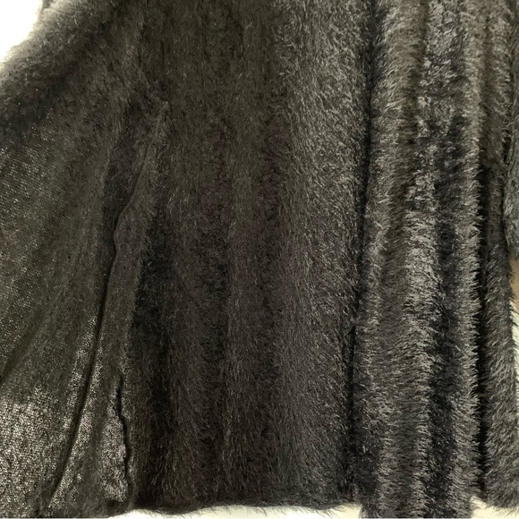M Magaschoni Black Open Front Eyelash Cardigan - Picture 4 of 7